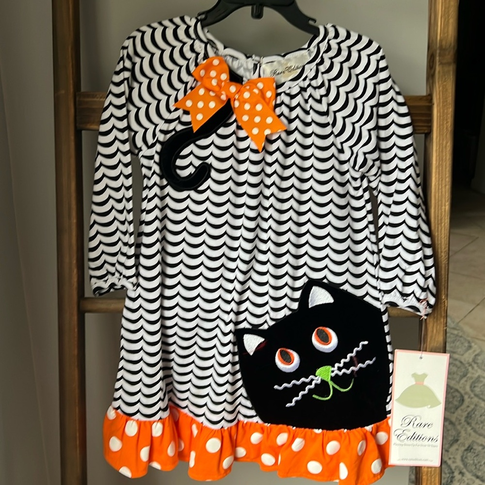 Halloween Cat Dress Size 4T NWT